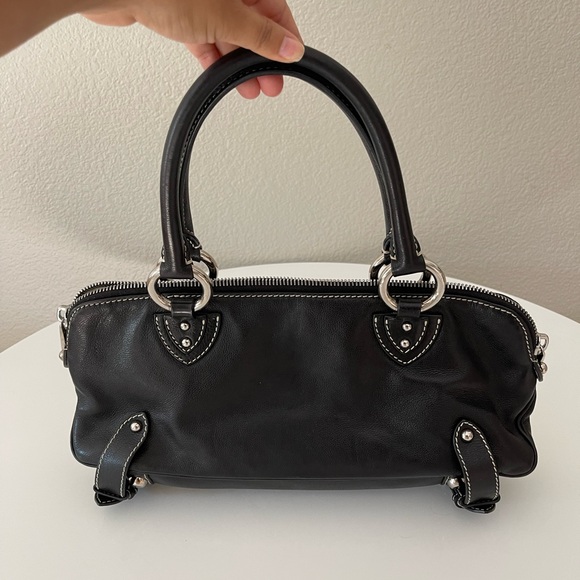 Marc Jacobs Daria Leather Shoulder Bag- Black & Silver - Picture 4 of 15